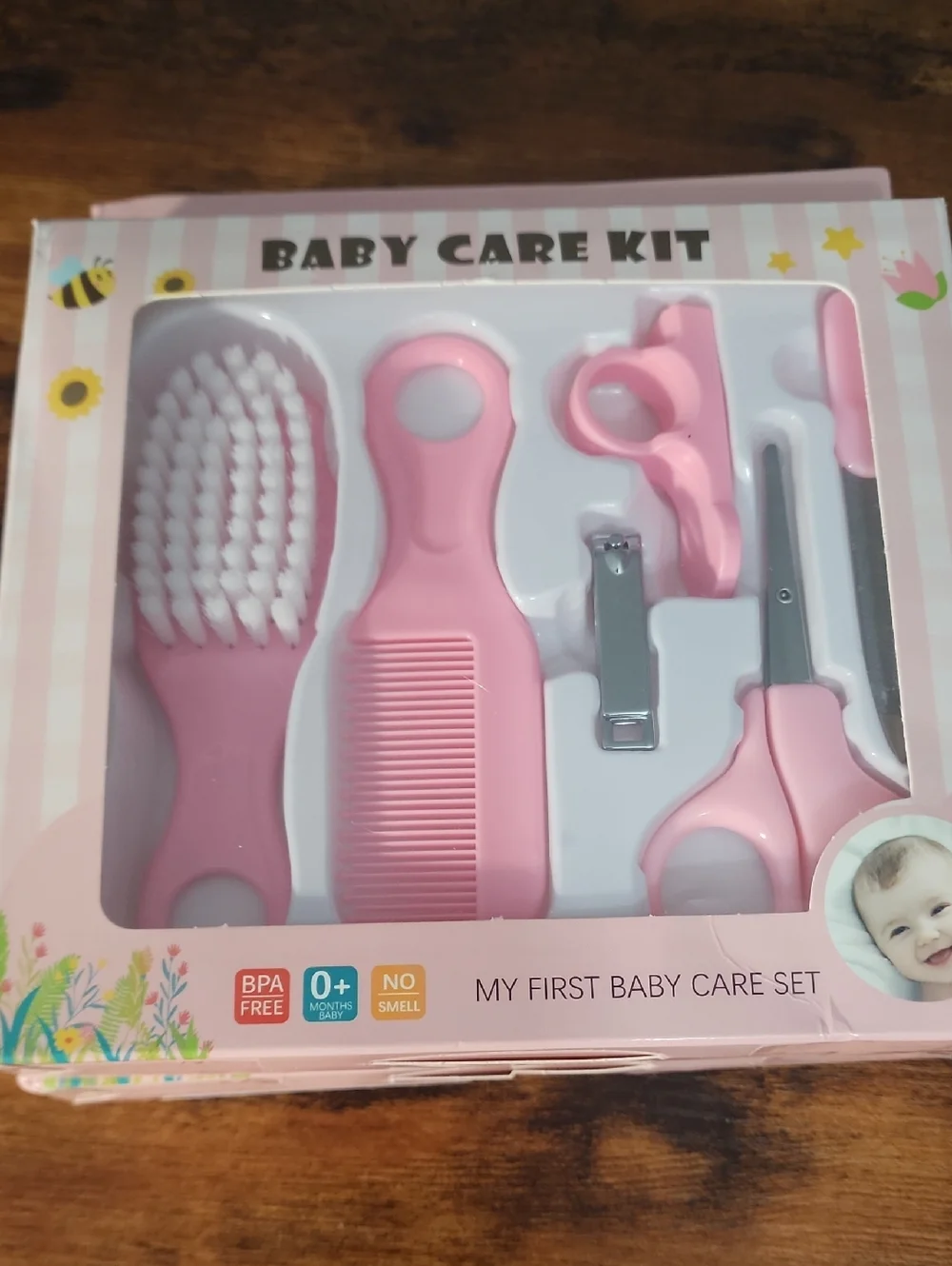 Gentle Baby Grooming Set — Pink Infant Hair & Nail Care